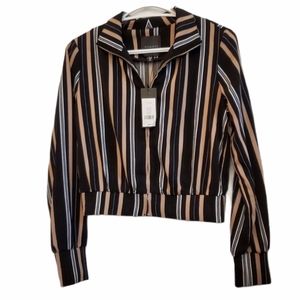 NWT Dynamite striped soft bomber